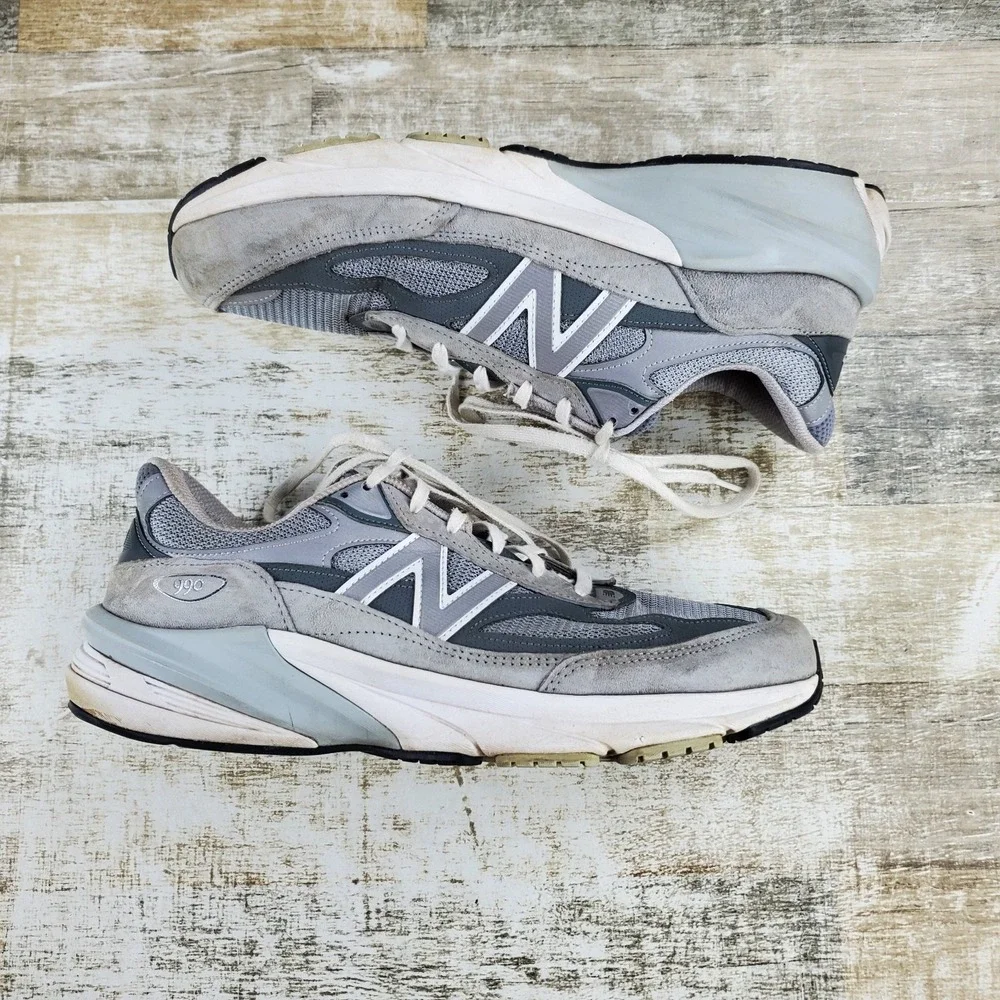 New Balance 990v6 Womens Shoes Sz 11.5 2E Running Light Gray Lace Up Sneakers